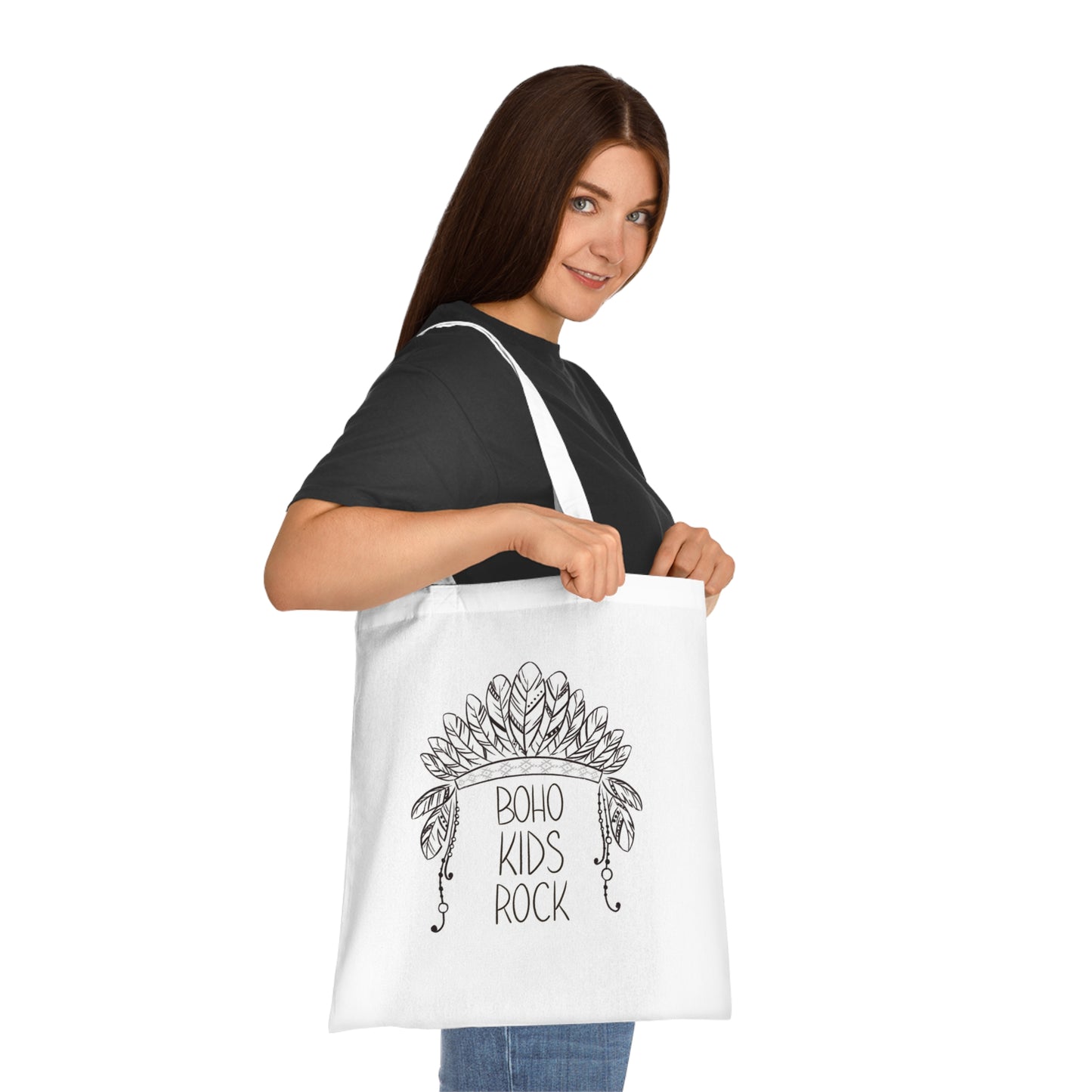'BOHO KIDS ROCK' Eco-Friendly Cotton Tote Bag