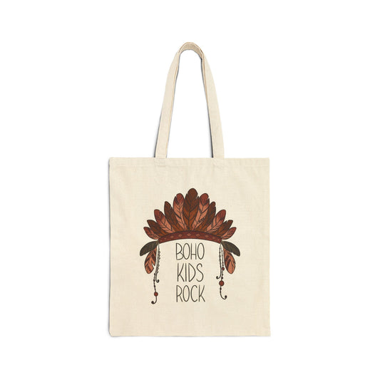 Double sided 'BOHO KIDS ROCK' Canvas Tote