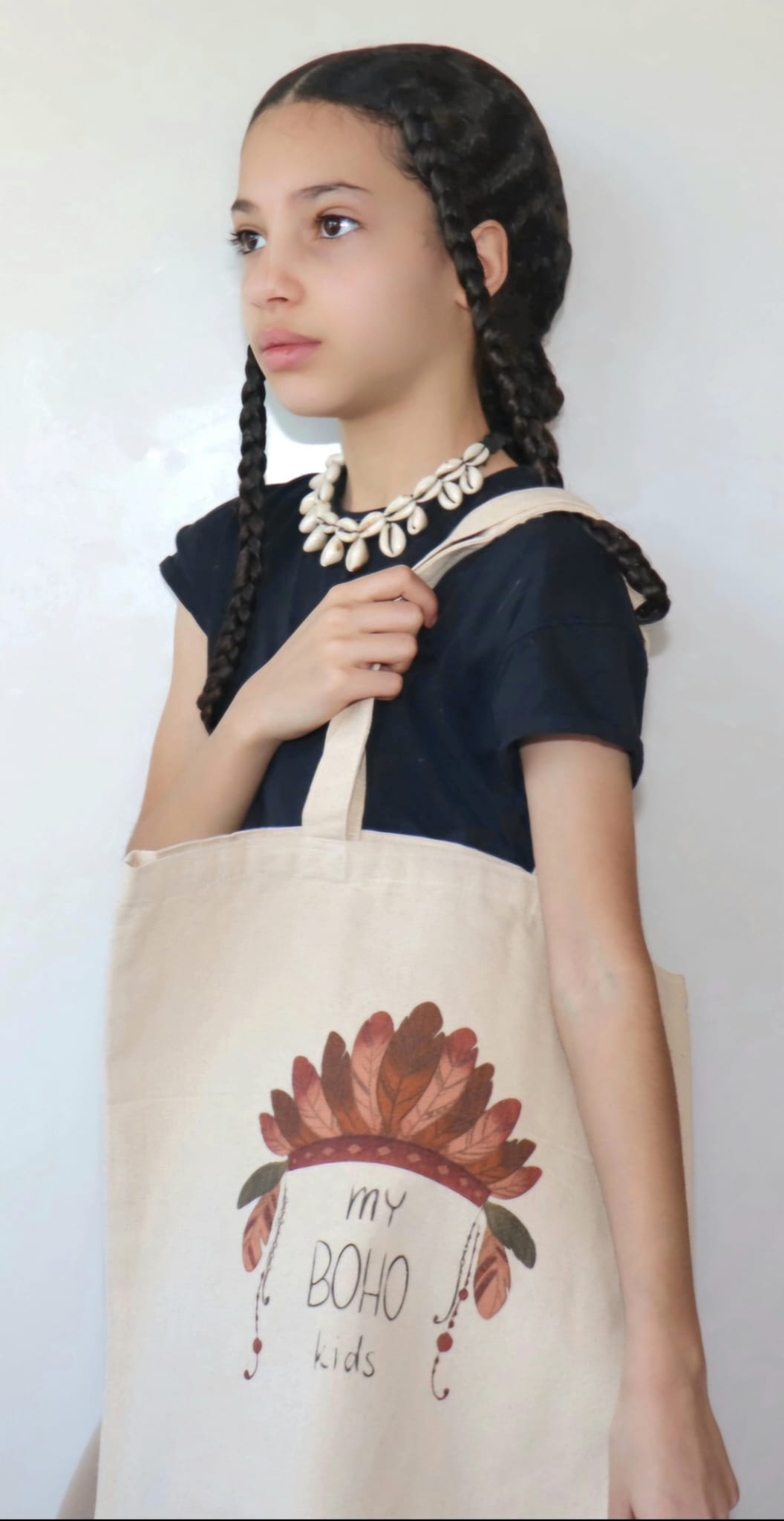 'MY BOHO KIDS' Cotton Canvas Tote                          - SALE