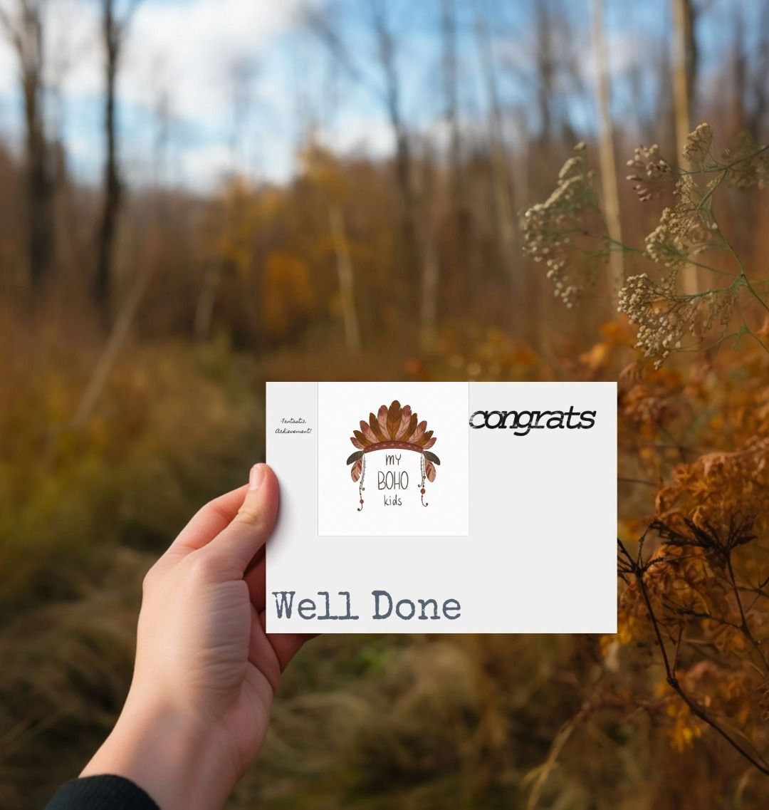 'MY BOHO KIDS' congratulations card